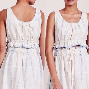 Apiece Apart Cropped Shibori dyed Pais Top Blouse M